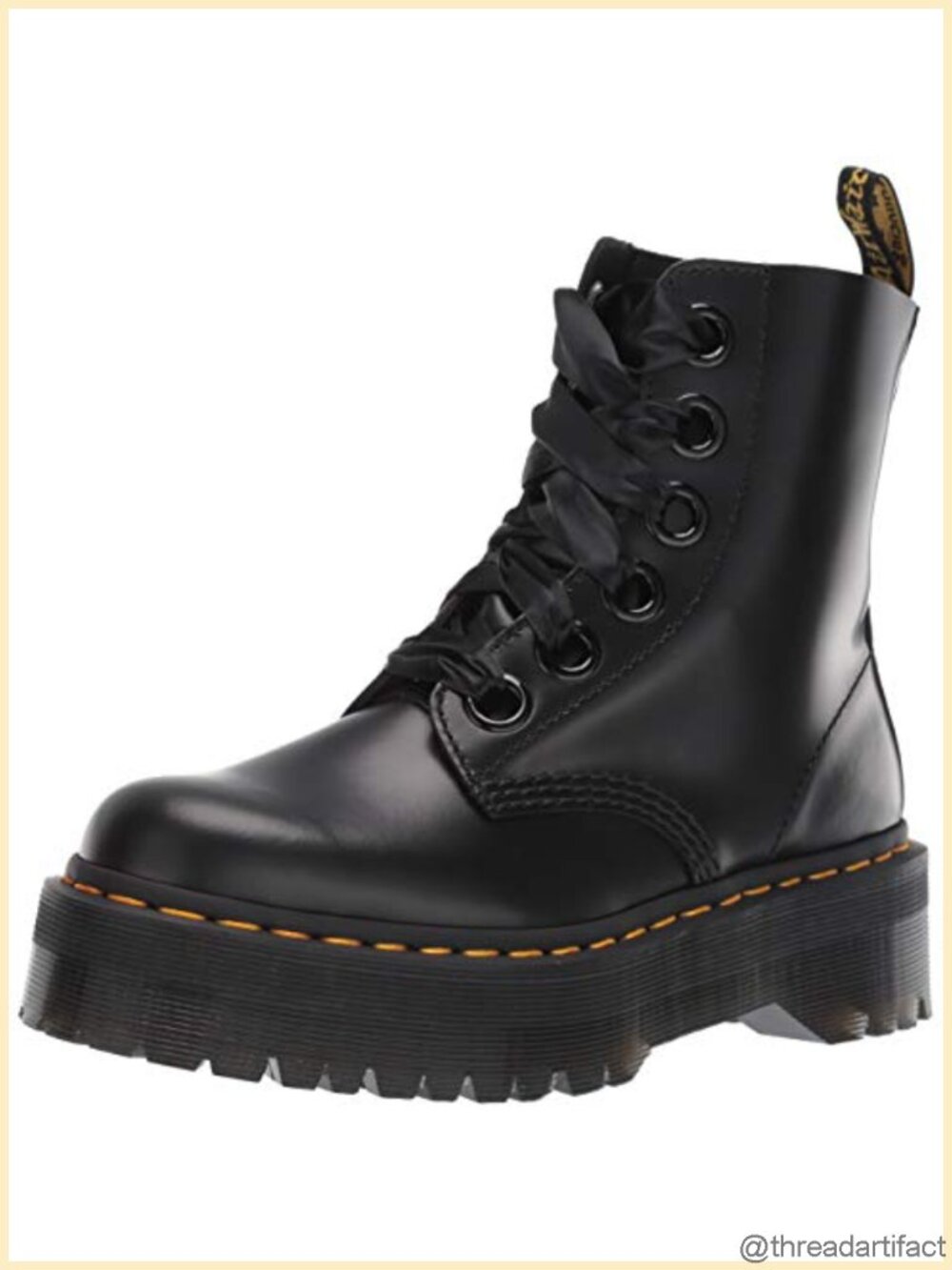 Dr. Martens Molly Leather Platform Boot Ankle Bootie